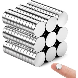 Pack of 50 Fridge Magnets, Small Magnets for Crafts, Whiteboard Magnets, Round Magnets, Office Magnets, Tiny Magnets for Building, Photo, Postcard, Tools - 8 x 2 mm