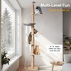 FUKUMARU Floor to Ceiling Cat Tree, 6 Level Adjustable Height