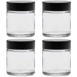 Viva Housewares Glass Jars with Lid, in Different Sizes / Quantities, 30 ml