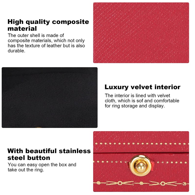 Brrnoo Ring Gift Box, Exquisite Storage Display, Elegant Single Ring