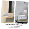 OSALADI Smart Speaker Shelf for Mini Wall-Mounted Audio Rack White