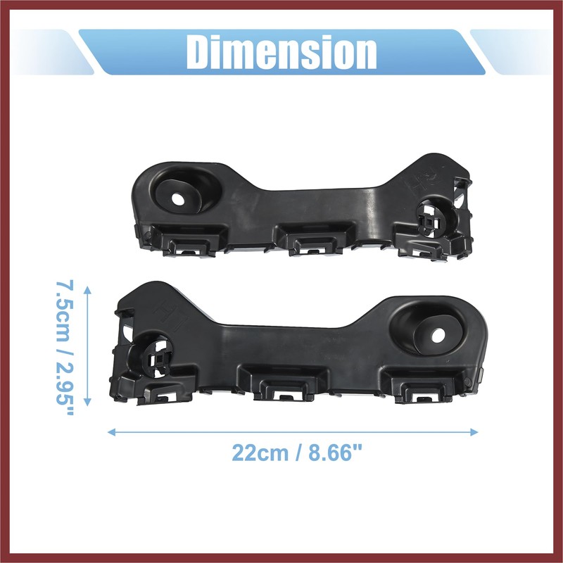 HEROFFIX 1 Pair Left and Right Side Front Bumper Mounting