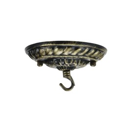 Tsnamay 5 Inches Retro Style Steel Light Canopy Kit,Ceiling Plate Light Fixture Canopy for Pendant Light,Retro Gold