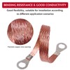 BuyUneed Braided Ground Straps Copper Automotive Grounding Wire Connection 1/4"