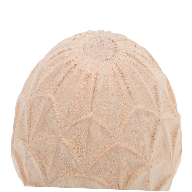 OUNONA Wood Carved Post Topper Finial: 3.14inch Wooden Finial for