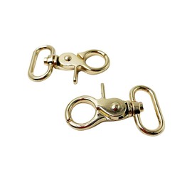 1 inch Trigger Snap Hook Metal Swivel Lobster Clasps Purse Bag Clips Quality Finish Pack 4 (Gold) PT597