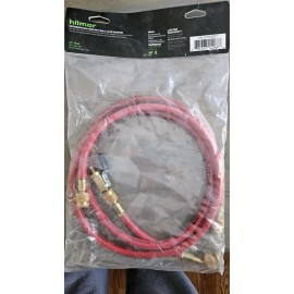 Hilmor 72" Refrigeration Hose with Ball Valve Adapter - RED- BRAND NEW SEALED