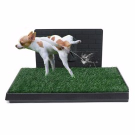 Unbranded Puppy Dog Pet Potty Training Pee Pad Mat Tray Grass  Toilet W/tray & Wall Board