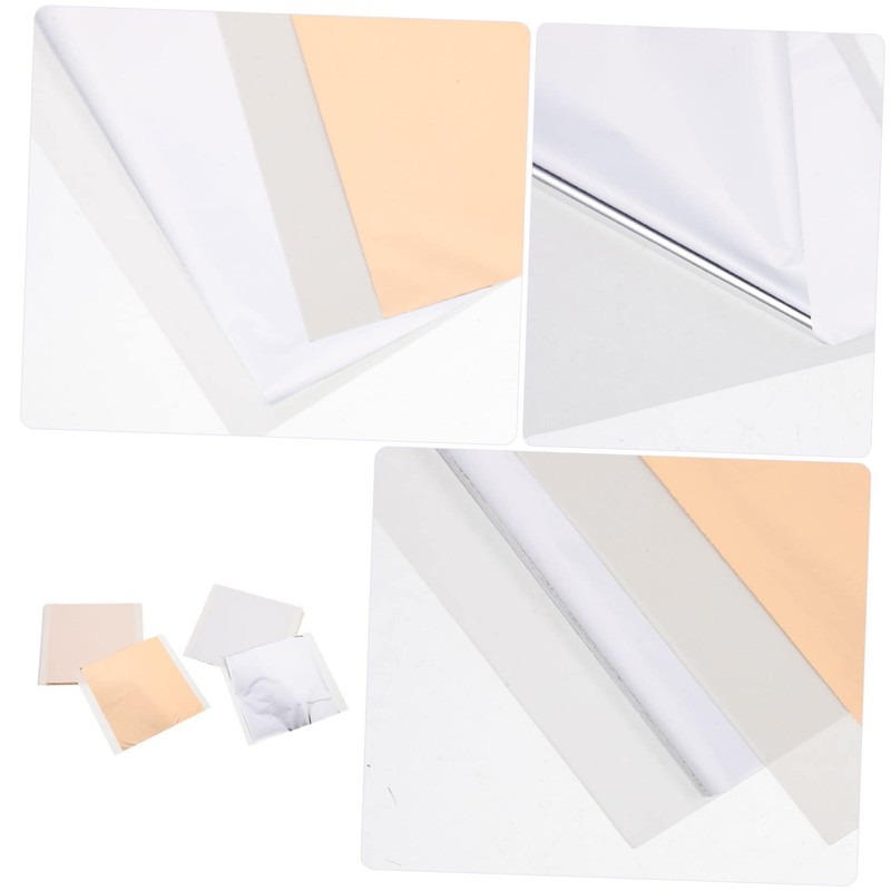 jojofuny 200 Sheets Heat Transfer Foil Silver Gold Craft Heat