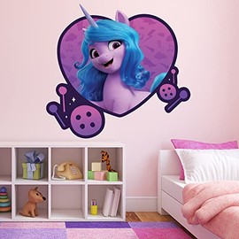 My Little Pony Wall Sticker - A New Generation Izzy Jumping Through Wall Decal Kids Art (90cm Width x 85cm Height)
