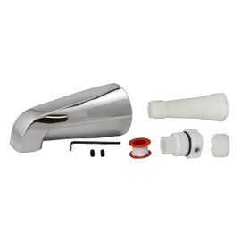 Plumb Pak PP825-33 PP825 Universal Fit Bath Tub Spout, Without Diverter, Polished Chrome
