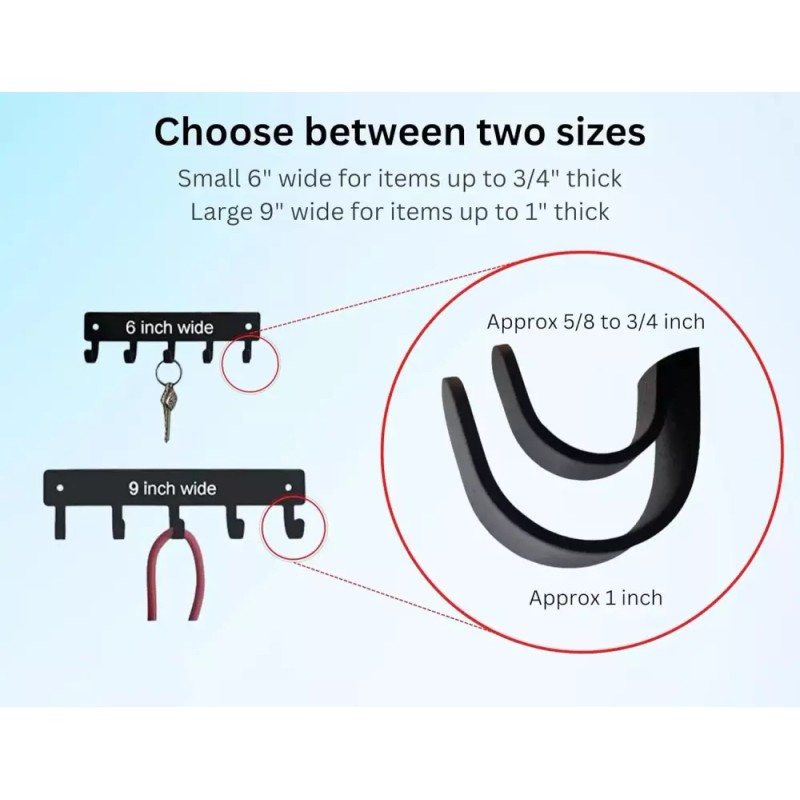 금속 행상인 무스 키 랙 행거 - 대형 폭 9인치