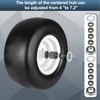 13x6.50-6 Flat Free Lawn Mower Tire Wheel - 3/4" &