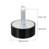 QUARKZMAN M12 Thread Rubber Mounts Vibration Insulators Cylindrical Shock Absorber