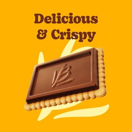 Bauducco Choco Biscuit Cookies – Crispy Chocolate-Covered Biscuits, Individually Wrapped for Snacking, Dessert, and Lunch Boxes, 15.2 oz (Pack of 24)