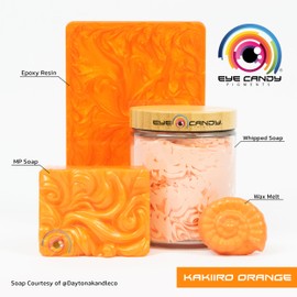 Eye Candy Pigments Premium Orange Mica Powder - Kakiiro Orange (25gr) - for Epoxy, Resin, Soap, Paint, Woodworking, Acrylic Pouring, Bath Bombs, Fishing Lures - DIY Arts and Crafts Additive