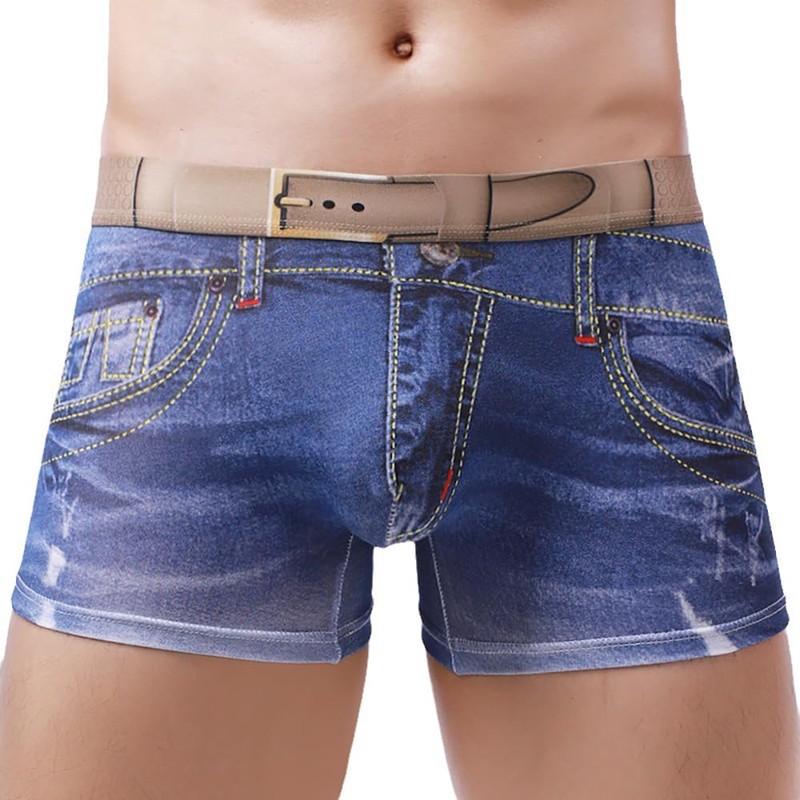 Golirsteca - Calzoncillos tipo calzones de algodón 3D para hombre,