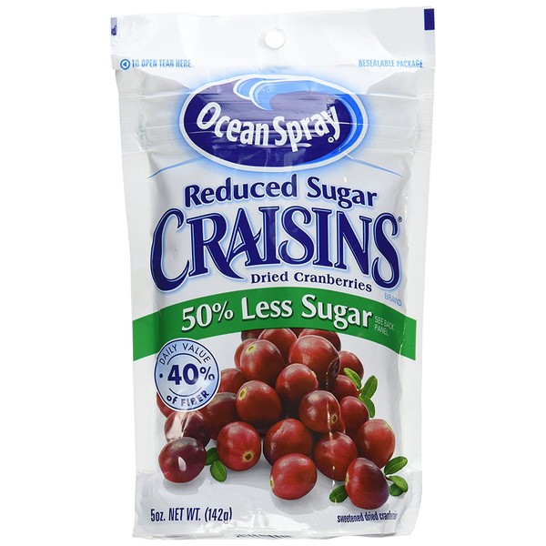 Ocean Spray Reduced Sugar Craisins Dried Cranberries 5 Oz