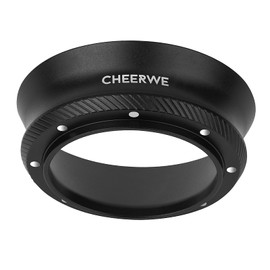 Cheerwe 58mm Magnetic Espresso Dosing Funnel, Espresso Coffee Dosing Ring, 25mm Anodized Aluminum Dosing Funnel with 8 Magnets Compatible with 58mm Portafilter