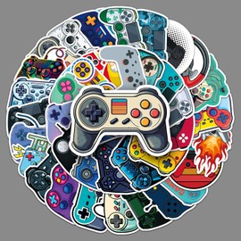 50PCS Gamepad Waterproof Stickers for Kids,Gamers Cartoon Game Decorative Stickers,Decorative Stickers for Water Bottles,Laptops,Bicycles and Cell Phone Cases