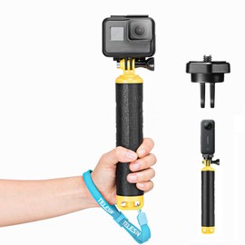 TELESIN - Palo flotante flotante para GoPro Hero 13 12 11 10 9 8 7+ Series, DJI, Insta360 la mayoría de las cámaras de acción, palo selfie subacuático adecuado para surf, esnórquel, disparo