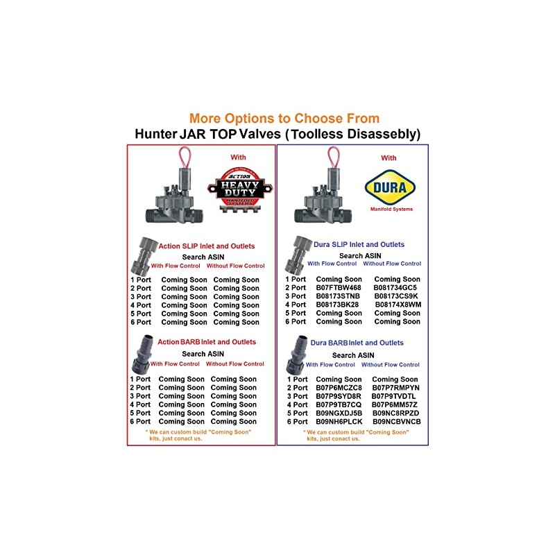 Hunter PGV101-MM 2 Zone Dura Manifold Valve Kit with Flow