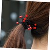 Mikinona 10pcs Stretch Hair Ties Ponytail Holders Cherry Design Elastic
