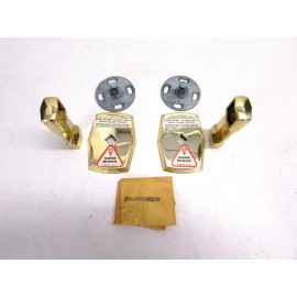 MIAMI CAREY NOS! MIAMI CAREY TOWEL BAR BRACKETS, SOLID BRASS, POLISHED BRASS, 3/4" SQ