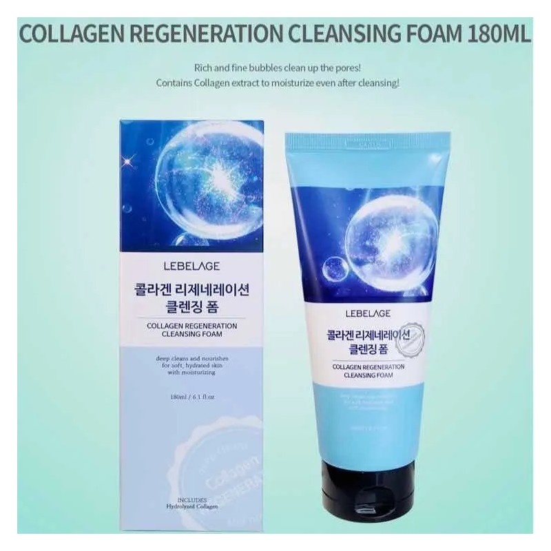 Jabon Espuma De Limpieza Facial Avena Y Colageno 180ml (2pz)