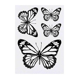 4 x 'Butterfly' Temporary Tattoos - Water Resistant, Skin-Safe, Non-Toxic Transfers, Mixed Sizes (TO00001504)