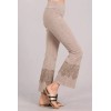 Chatoyant Wide Lace Crop Pants Stone Medium