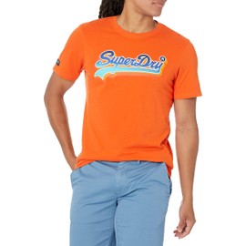 Superdry Men's Vintage VL Seasonal TEE, Fiery Orange, Large
