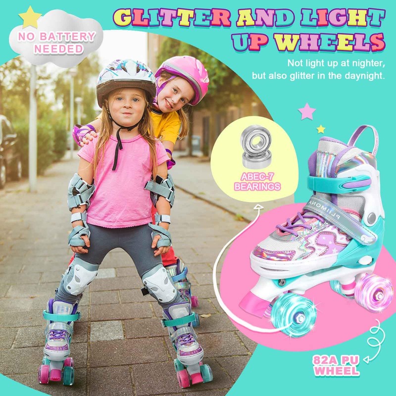 Pliimona Star Wing Roller Skates for Toddlers & Kids -