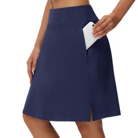 HCYXMFC 20" Knee Length Golf Skirts for Women Running Skirts for Women Tennis Skorts Skirts for Women with Shorts Athletic Skirts for Women Modest Sport Skirt for Women. Blue