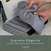 Silver Grey Washcloths Set of 6 Soft Facial Cloths 10”
