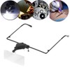 1.5X 2.5X 3.5X Eyeglass LED Magnifier Hands Free Head Eyelash