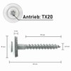 Plumbing Screws Stainless Steel A2 with EPDM Sealing Washer 15
