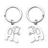 Cat Couple Keychain for Boyfriend Girlfriend Valentines Day Gifts for