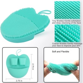INNERNEED 3 PCS Soft Silicone Facial Cleansing Brush Exfoliating Pad