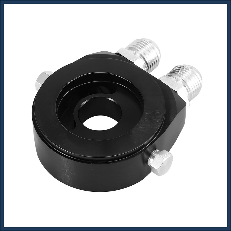 INFINAUTO Car Oil Filter Cooler Sandwich Plate Adapter Kit Black