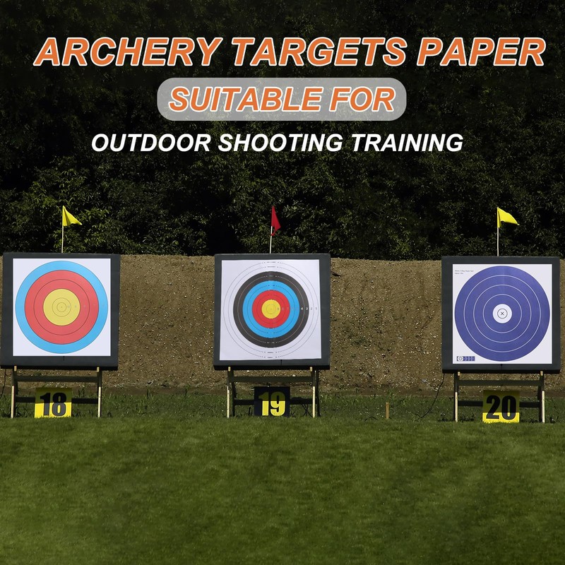 MECCANIXITY Archery Targets Paper 26"x9"(66x22cm) Bow and Arrow Targets 3