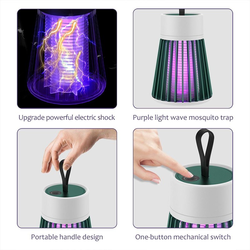 Electric Mosquito Killing Lamp USB Charging LED Light Trap Fly