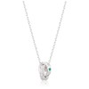 Yondo Sea 112124121805 Emerald May Birthstone Eternal Silver Necklace, Small,