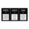 QYHART 3 Pieces Inspirational Canvas Wall Art Execute Hustle Grind