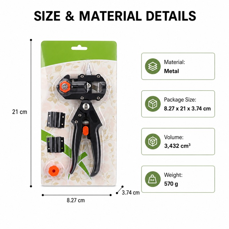 Grafting Pruner for Fruit Trees & Plants – Replaceable V,