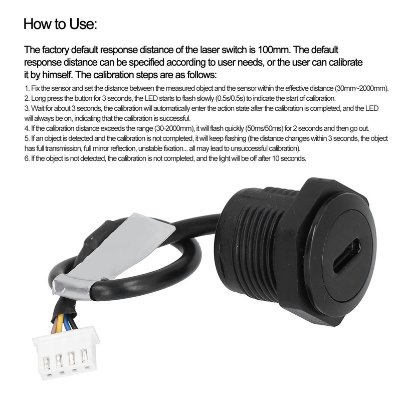 Laser Sensor Infrared Range Distance Detector Waterproof 1cm400cm for Robot