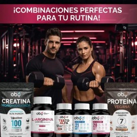 L Arginina 1000mg  Aminoacido Esencial Precursor De Óxido Nítrico  Pre Entreno- Pre Workout Suplemento Alimenticio  Máxima Potencia Y Absorción  Oby  