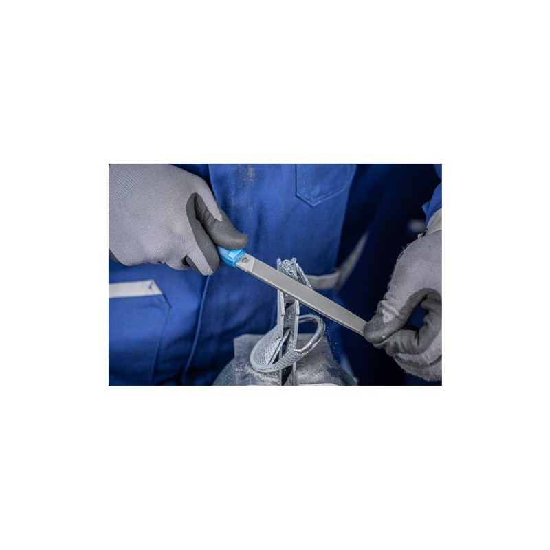 PFERD Flat Hand File with Handle, American Pattern, Double Cut,