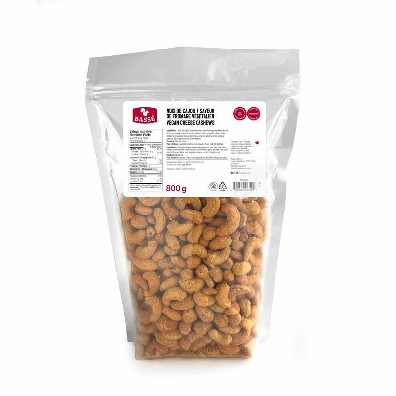 Bassé Cheesy Cashews, 800g (Vegan Friendly)
