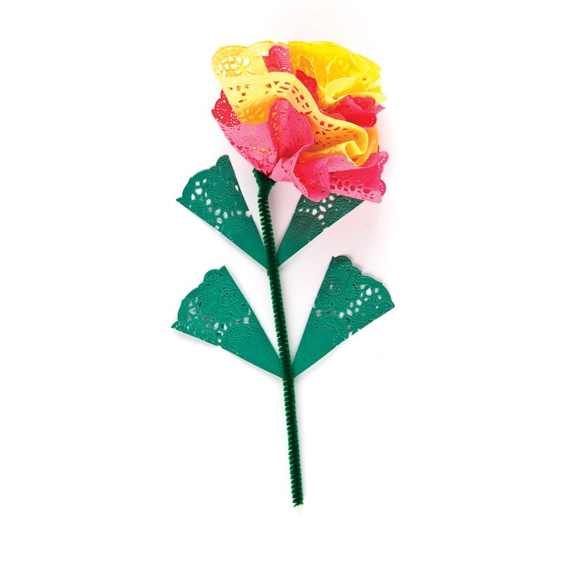 Baker Ross EV191 Coloured Paper Doilies Value Pack — ⁠Creative
